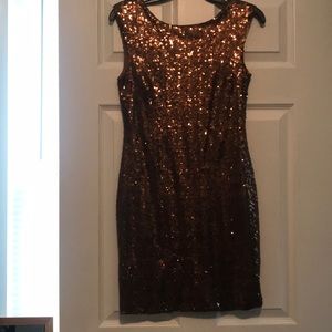 Light brown sequence dress